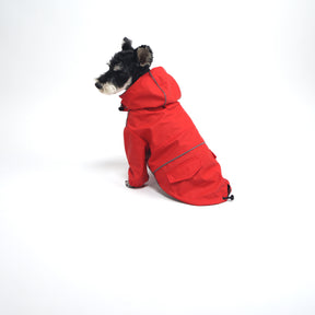 ASK for Price Dog Raincoat Reversible, Single Side Slicker Poncho Adjustable waterproof Dog Rain Jacket with Leash Hole/Reflective Stripe Hooded Snowproof Windproof Clothes for Small to 3X-Large Dogs