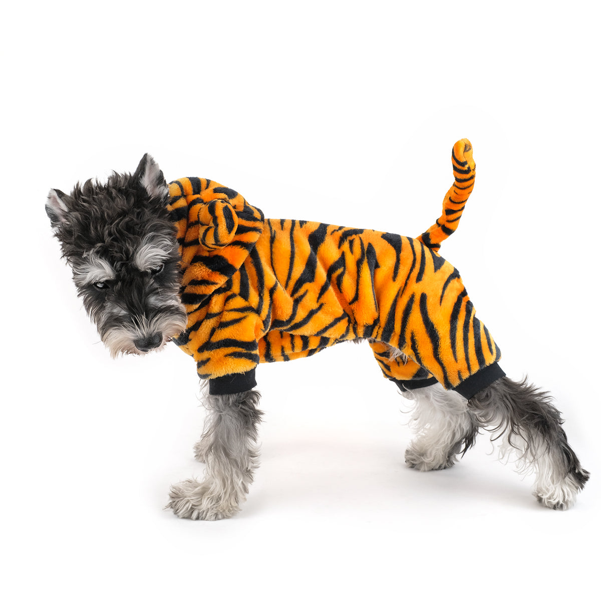 Innopet Tiger Costume - Cosplay Costume for Small Dogs and Cats - Yellow and Black Velvet Pet Clothes - Warm Apparel Winter Pet Tiger Costume - Dog Outfits for Christmas, Cosplay and Birthday Parties…