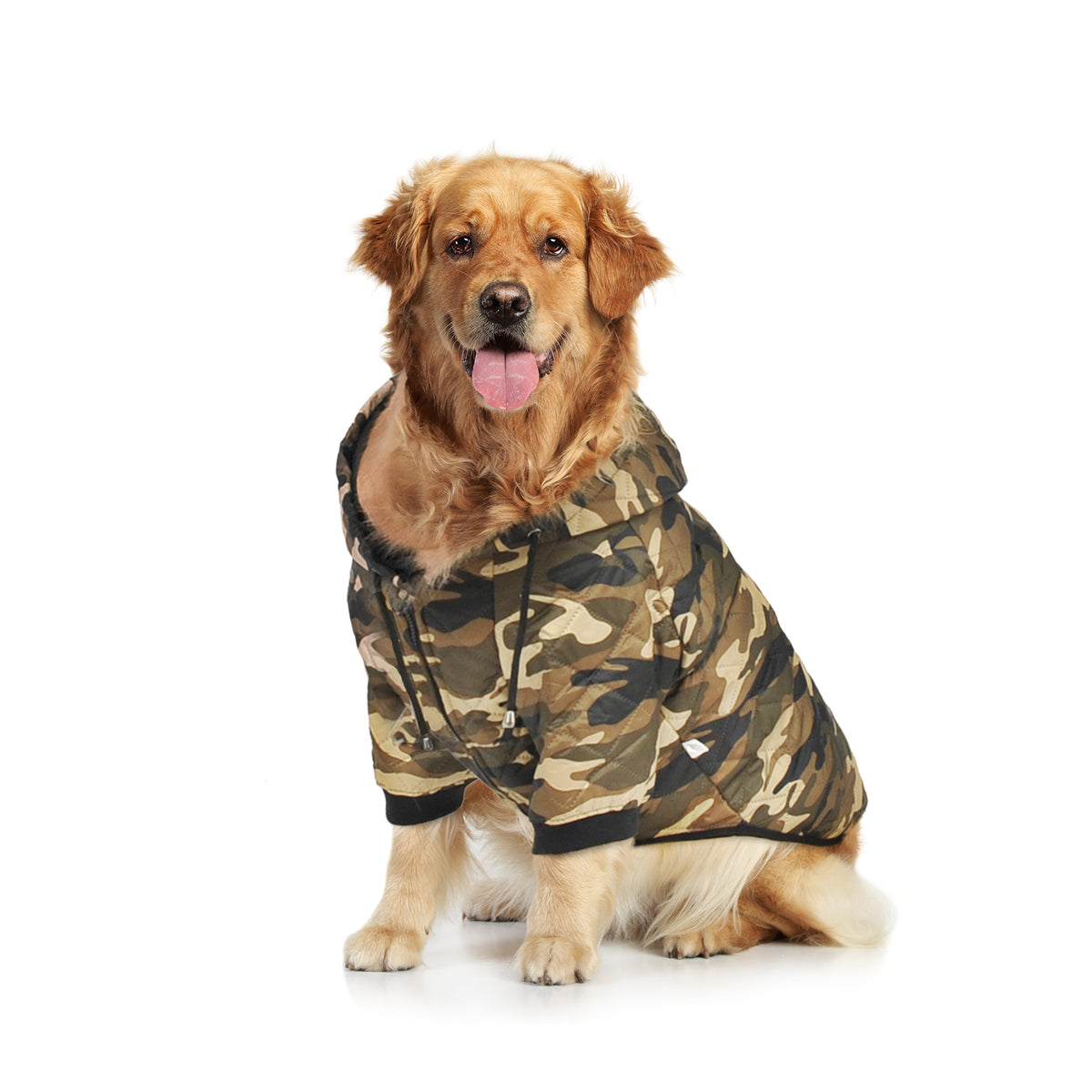 Innopet Dog Hoodies for Large Dogs, Camo Style Raincoat Hoodie Jacket, Deluxe Polyester Material With Two layers, Perfect for Cold Season Outdoor Wear, Best for Hiking and Camping