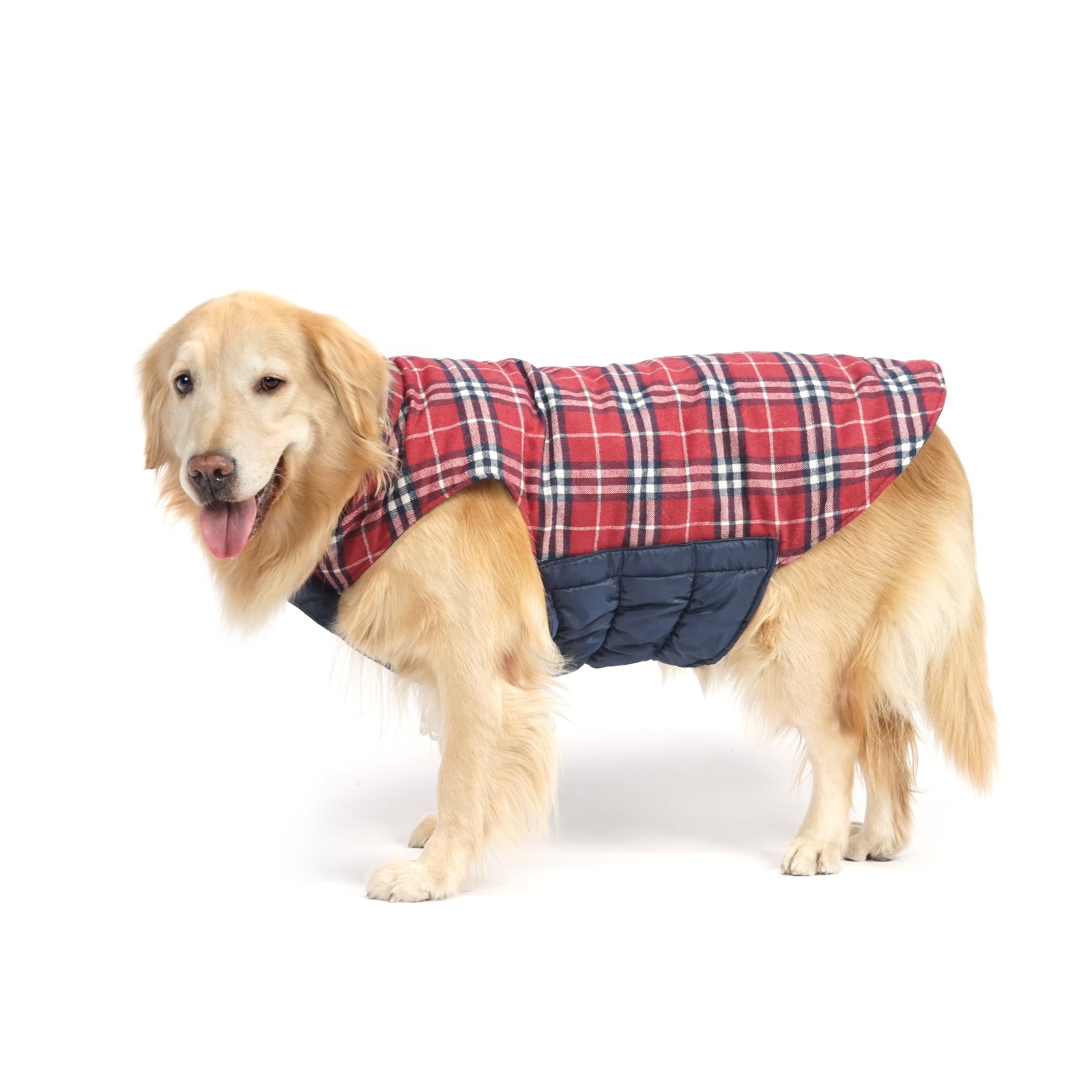 InnoPet Dog Apparel & Accessories,Winter Special Series,Reversible British Style, Easy to Wear with Velcro, Plaid Fleece Warm Waterproof Winter Puffer Jackets, Dog Clothes for Large Dogs, Medium Dogs and Small Dogs. Also perfect for Extra Large Dogs.